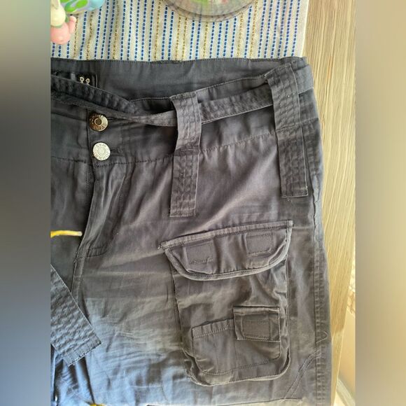 JOHNNY WAS Women's Tyla Cargo Pants  Grey BOTTOMS  POCKETS BELT Sz 8 - Picture 7 of 13